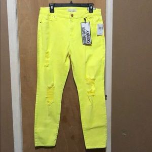 Neon yellow jeans